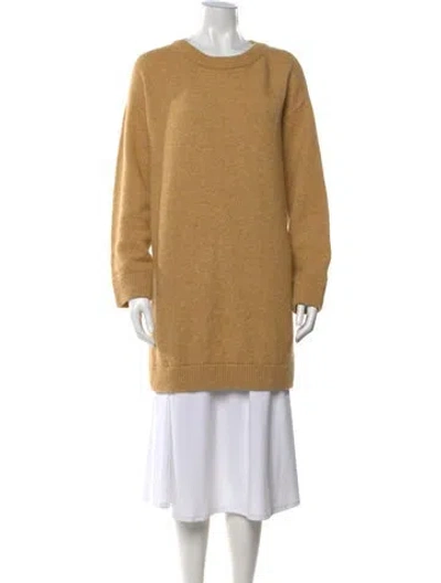 Pre-owned La Maille Sezane Baby Alpaca Crew Neck Sweater In Neutral