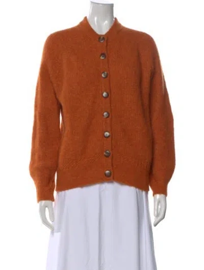Pre-owned La Maille Sezane Baby Alpaca Crew Neck Sweater In Orange