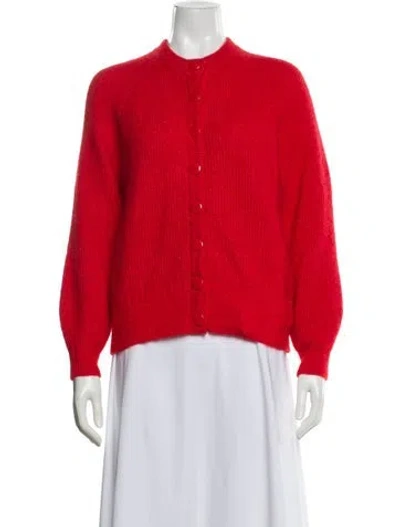Pre-owned La Maille Sezane Baby Alpaca Crew Neck Sweater In Red