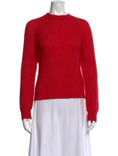 Pre-owned La Maille Sezane Baby Alpaca Crew Neck Sweater In Red