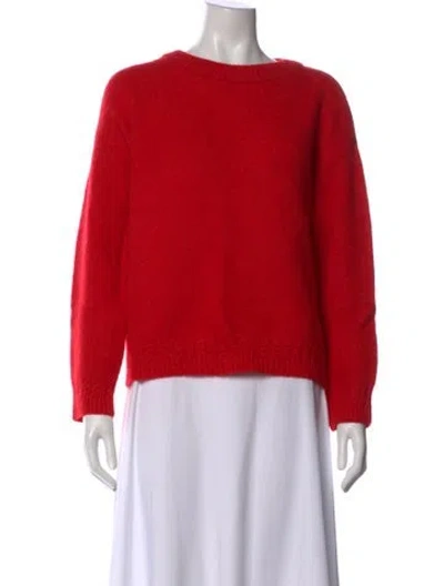 Pre-owned La Maille Sezane Baby Alpaca Crew Neck Sweater In Red