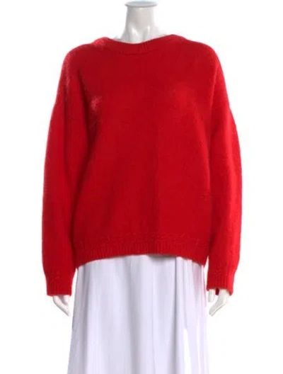 Pre-owned La Maille Sezane Baby Alpaca Crew Neck Sweater In Red