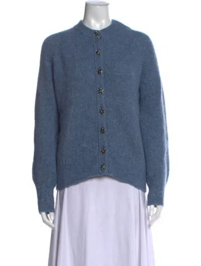 Pre-owned La Maille Sezane Baby Alpaca Crew Neck Sweater W/ Tags In Blue