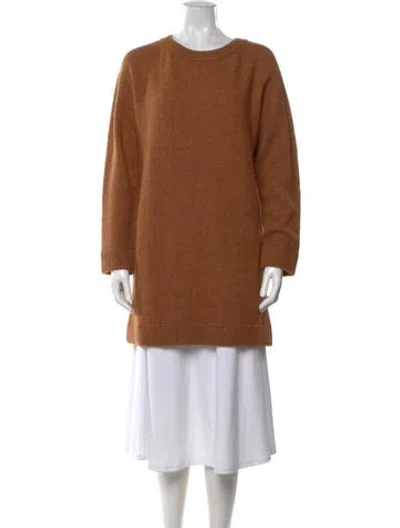 Pre-owned La Maille Sezane Baby Alpaca Crew Neck Sweater W/ Tags In Brown