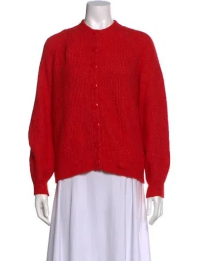 Pre-owned La Maille Sezane Baby Alpaca Crew Neck Sweater W/ Tags In Red