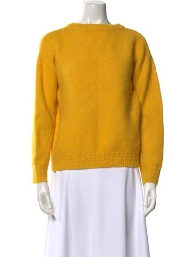 Pre-owned La Maille Sezane Baby Alpaca Crew Neck Sweater In Yellow