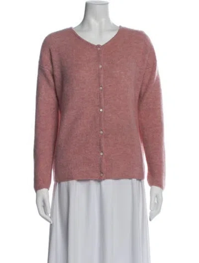 Pre-owned La Maille Sezane Baby Alpaca Jacket In Pink