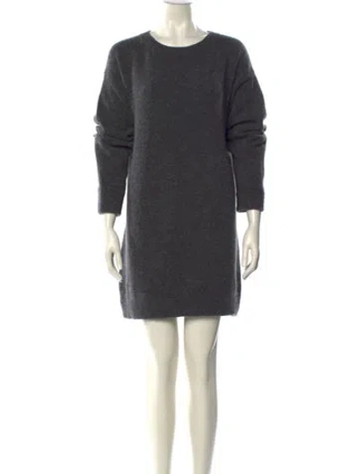 Pre-owned La Maille Sezane Baby Alpaca Mini Dress In Gray