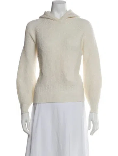 Pre-owned La Maille Sezane Baby Alpaca Mock Neck Sweater In Neutral