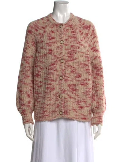 Pre-owned La Maille Sezane Baby Alpaca Patterned Sweater In Pink