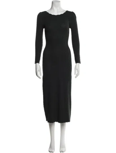 Pre-owned La Maille Sezane Bateau Neckline Long Dress In Multi
