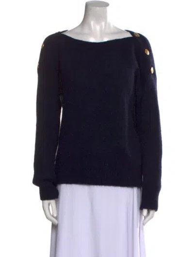 Pre-owned La Maille Sezane Bateau Neckline Sweater In Black