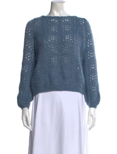 Pre-owned La Maille Sezane Bateau Neckline Sweater In Blue