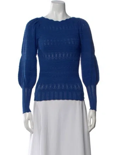 Pre-owned La Maille Sezane Bateau Neckline Sweater In Blue