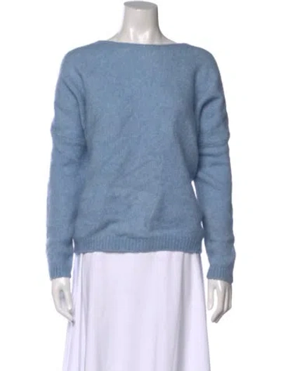 Pre-owned La Maille Sezane Bateau Neckline Sweater In Blue