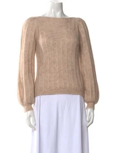 Pre-owned La Maille Sezane Bateau Neckline Sweater In Brown