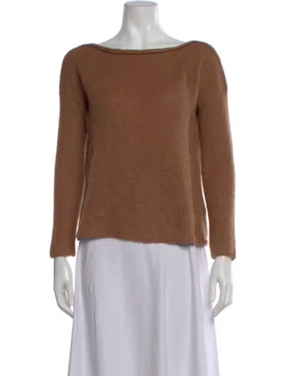 Pre-owned La Maille Sezane Bateau Neckline Sweater In Brown