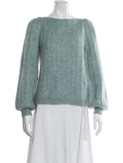 Pre-owned La Maille Sezane Bateau Neckline Sweater In Green