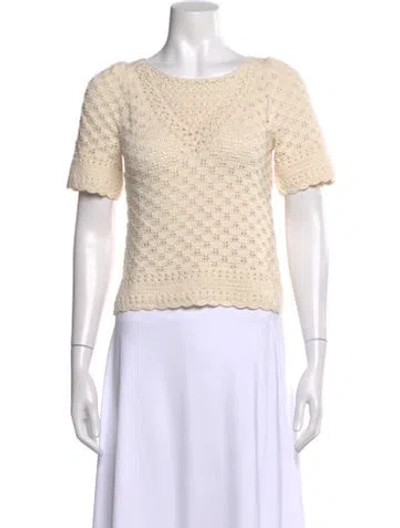 Pre-owned La Maille Sezane Bateau Neckline Sweater In Neutral