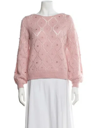 Pre-owned La Maille Sezane Bateau Neckline Sweater In Pink
