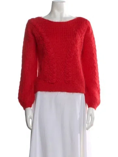 Pre-owned La Maille Sezane Bateau Neckline Sweater In Red