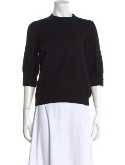 Pre-owned La Maille Sezane Cashmere Mock Neck Sweater In Black