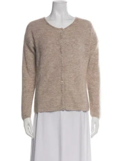 Pre-owned La Maille Sezane Crew Neck Long Sleeve Button-up Top In Multi
