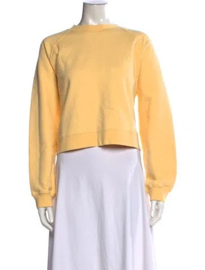 Pre-owned La Maille Sezane Crew Neck Long Sleeve Sweatshirt W/ Tags In Yellow