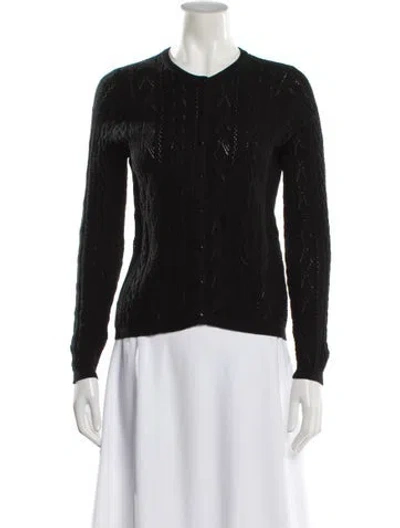 Pre-owned La Maille Sezane Crew Neck Long Sleeve Top In Black