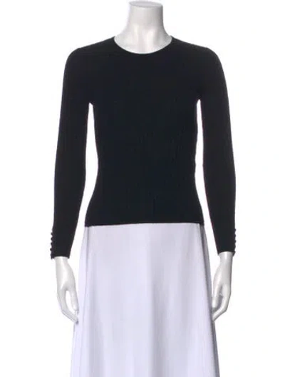 Pre-owned La Maille Sezane Crew Neck Long Sleeve Top In Black