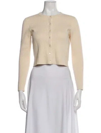 Pre-owned La Maille Sezane Crew Neck Long Sleeve Top In Neutral