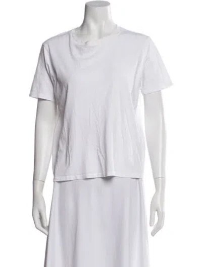 Pre-owned La Maille Sezane Crew Neck Short Sleeve T-shirt In White