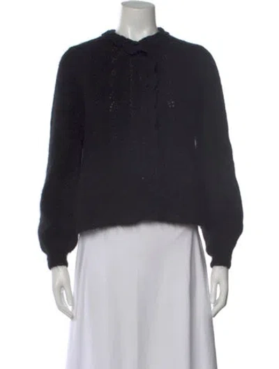 Pre-owned La Maille Sezane Crew Neck Sweater In Black