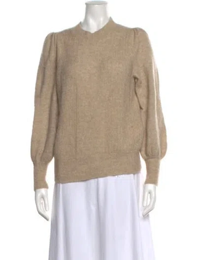 Pre-owned La Maille Sezane Crew Neck Sweater In Brown