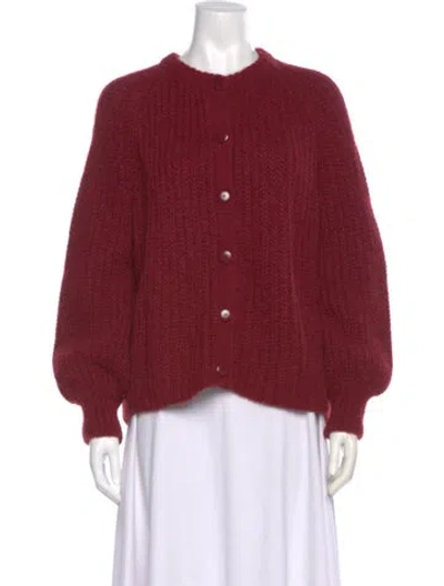 Pre-owned La Maille Sezane Crew Neck Sweater In Burgundy