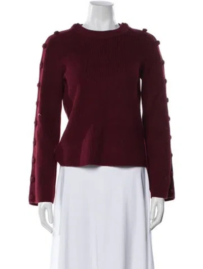 Pre-owned La Maille Sezane Crew Neck Sweater In Burgundy