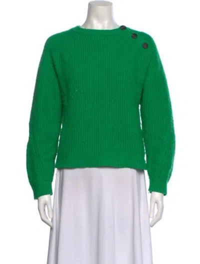 Pre-owned La Maille Sezane Crew Neck Sweater In Green