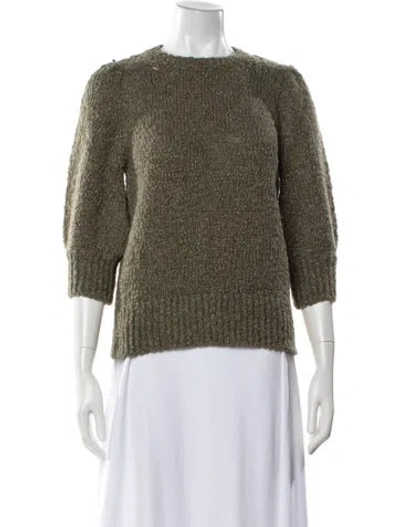 Pre-owned La Maille Sezane Crew Neck Sweater In Green