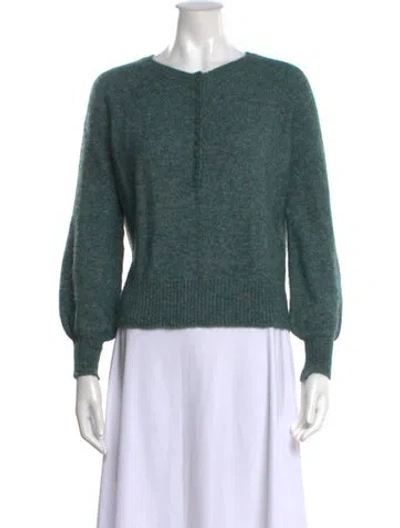 Pre-owned La Maille Sezane Crew Neck Sweater In Green