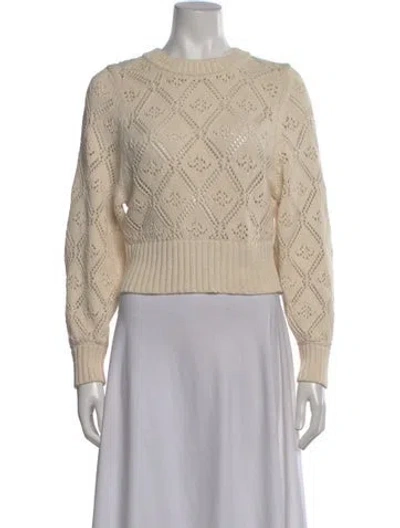 Pre-owned La Maille Sezane Crew Neck Sweater In Neutral