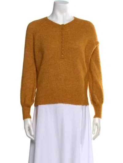 Pre-owned La Maille Sezane Crew Neck Sweater In Yellow