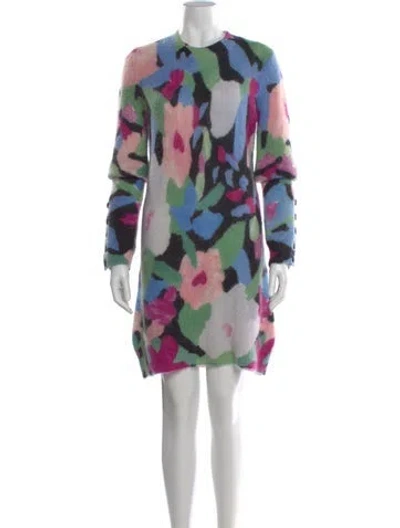 Pre-owned La Maille Sezane Floral Print Mini Dress In Multi
