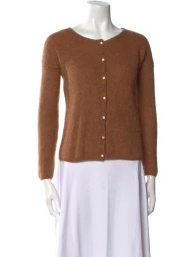Pre-owned La Maille Sezane Kid Mohair Crew Neck Sweater In Orange