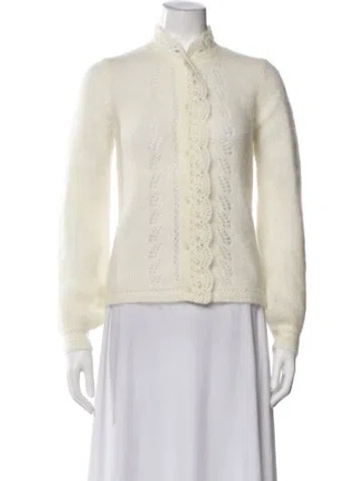 Pre-owned La Maille Sezane Kid Mohair Mock Neck Sweater In Neutral