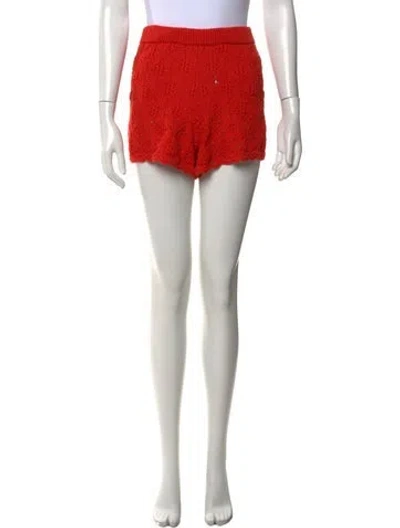 Pre-owned La Maille Sezane Lace Pattern Mini Shorts In Orange