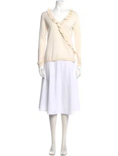 Pre-owned La Maille Sezane Merino Wool Cowl Neck Sweater In Neutral