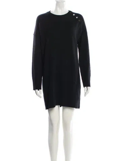 Pre-owned La Maille Sezane Merino Wool Crew Neck Sweater In Black