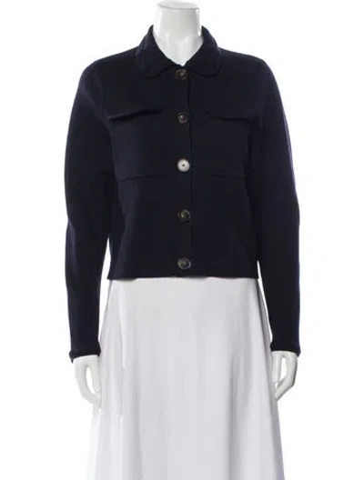 Pre-owned La Maille Sezane Merino Wool Crew Neck Sweater In Black