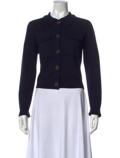 Pre-owned La Maille Sezane Merino Wool Crew Neck Sweater In Blue