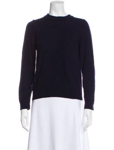 Pre-owned La Maille Sezane Merino Wool Crew Neck Sweater In Blue